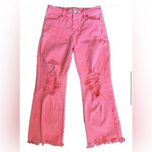 Neon Pink Flare & Wide Leg Jeans